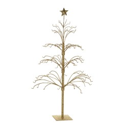 Medium Gold Glitter Metal Tree